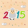 Poster or banner for New Year 2015. Royalty Free Stock Photo