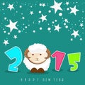Poster or banner for New Year 2015. Royalty Free Stock Photo