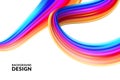 Poster, banner, presentation creative design. Vibrant gradients paint brush stroke background. Vector illustration
