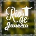 Poster, Banner with Stylish Text Rio de Janeiro.
