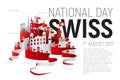 Poster or banner to the Switzerland National Day