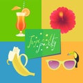 Poster for beach party vector illustration Royalty Free Stock Photo