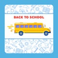 Back to school card bus