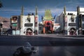 Poster of Batman movie at the entrance of TCL Chinese Theatre in Los Angeles, California