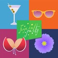 Poster for beach party vector illustration Royalty Free Stock Photo