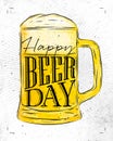 Poster beer day Royalty Free Stock Photo