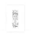 You belong here, this is your home, vector. Wording design, lettering. Scandinavian minimalist art design. Wall art