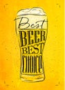 Poster best beer yellow Royalty Free Stock Photo