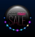 Poster Black friday SALE with retro lights line.