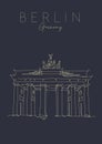 Poster Brandenburg Gate dark