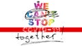 Poster - We can stop covid-19 together, vector EPS10