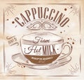 Poster cappuccino kraft Royalty Free Stock Photo