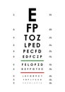 Poster Card of Vision Testing for Ophthalmic. Vector