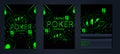Poster casino gambling tournament design with realistic playing