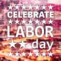 Poster of celebrate labor day text Royalty Free Stock Photo