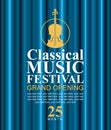 Poster for classical music festival with violin
