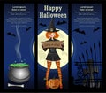 Poster concept design for Halloween. Vector banner