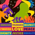 Poster on concepts of Civil Rights movement Royalty Free Stock Photo