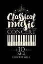 Poster for concert classical music with piano keys Royalty Free Stock Photo