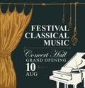 Poster for concert of classical music with piano