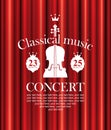 Poster for concert of classical music with violin