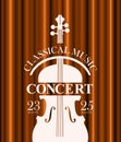 Poster for concert of classical music with violin