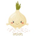 Poster with cute onion