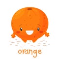 Poster with cute orange