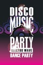 Poster for dance music party with audio speaker Royalty Free Stock Photo