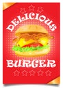 Poster for delicious burger