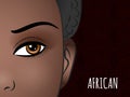 Poster design with African woman face