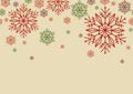 Poster design for Christmas, New Year or winter season in simple flat style with blank space for text. Seamless background design Royalty Free Stock Photo