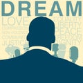 Poster design on Civil Rights Movement for MLK Day Royalty Free Stock Photo