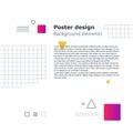 Poster design template, geometric shapes gradient, vector minimal background