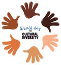 Poster design for world day cultural diversity Royalty Free Stock Photo