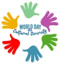 Poster design for world day cultural diversity Royalty Free Stock Photo