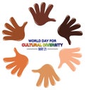 Poster design for world day cultural diversity Royalty Free Stock Photo