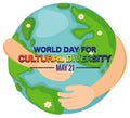 Poster design for world day cultural diversity Royalty Free Stock Photo