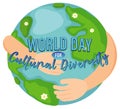 Poster design for world day cultural diversity Royalty Free Stock Photo