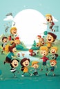 The poster designed for the children\'s school. Back to School, kids event