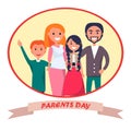 Poster Devoted to Parents Day Celebration