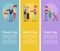 Poster Devoted to Woman s, Mother s, Parents Days