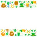 Poster with Saint patrick s day items. Royalty Free Stock Photo