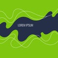 Poster with dynamic waves. Vector illustration in minimal style. Abstract background.