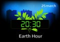 Poster for a Earth hour Royalty Free Stock Photo