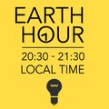 Poster for Earth hour Royalty Free Stock Photo