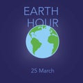 Poster for Earth hour Royalty Free Stock Photo