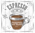 Poster espresso Royalty Free Stock Photo