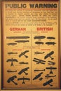 Poster explaining differences between German and British aircraft