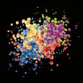 Colorful cubes explosion Royalty Free Stock Photo